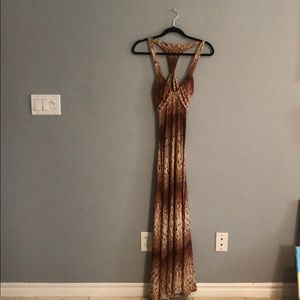 Snake pattern maxi dress
